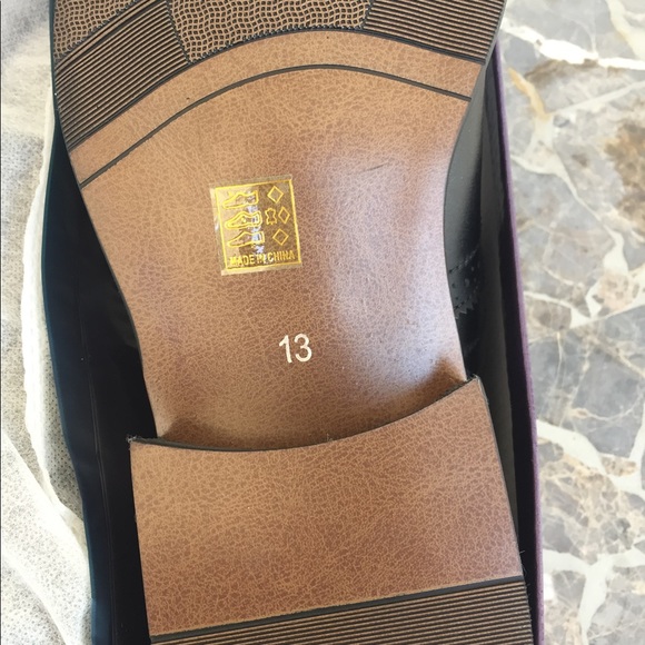 NWT Mens formal slip on leather lining black dress shoes #96221 - Picture 6 of 11